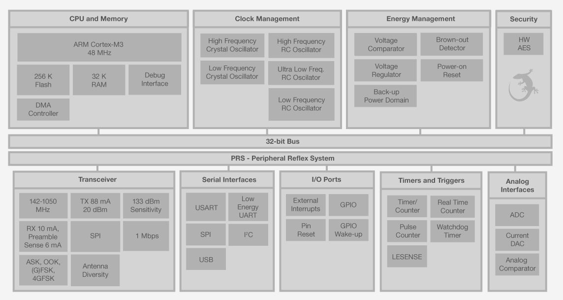 EZR32LG Block Diagram