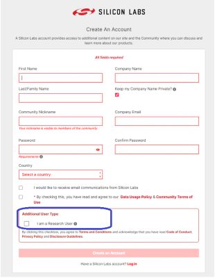 Community Registration